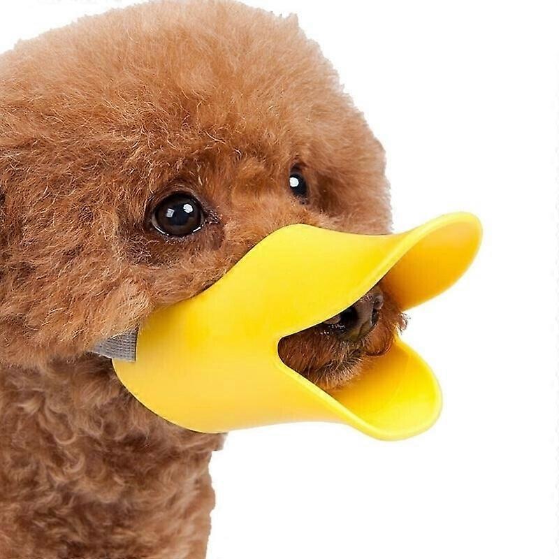 (L size) Dog Muzzle Silicone Duck Muzzle Mask For Pet Dogs Anti Bite Stop Barking