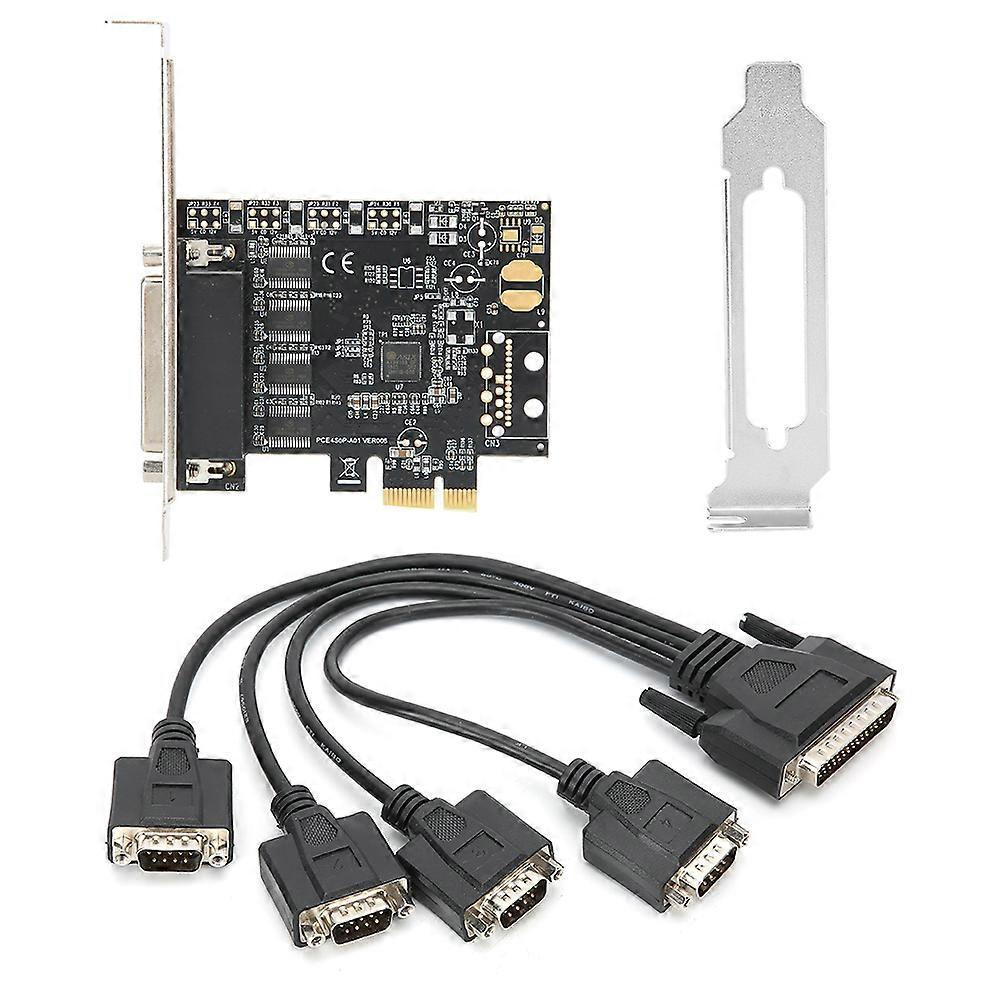 Placa de Expansão PCI E TO AX99100 4Port Computer Accessory 115200bps para SPP / Byte / ECP Mode