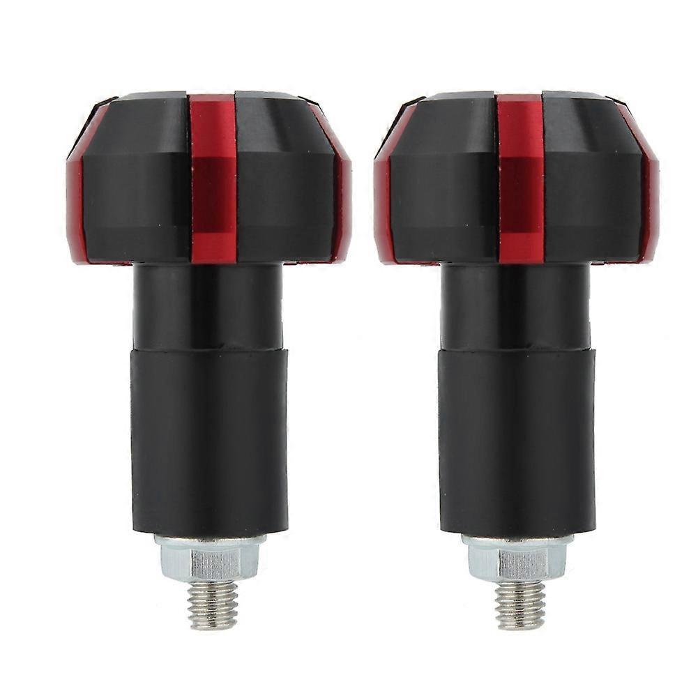 2Pcs Universal Motorcycle Modification Handle Bar End Balance Plug Hand Grip Accessory (Red)