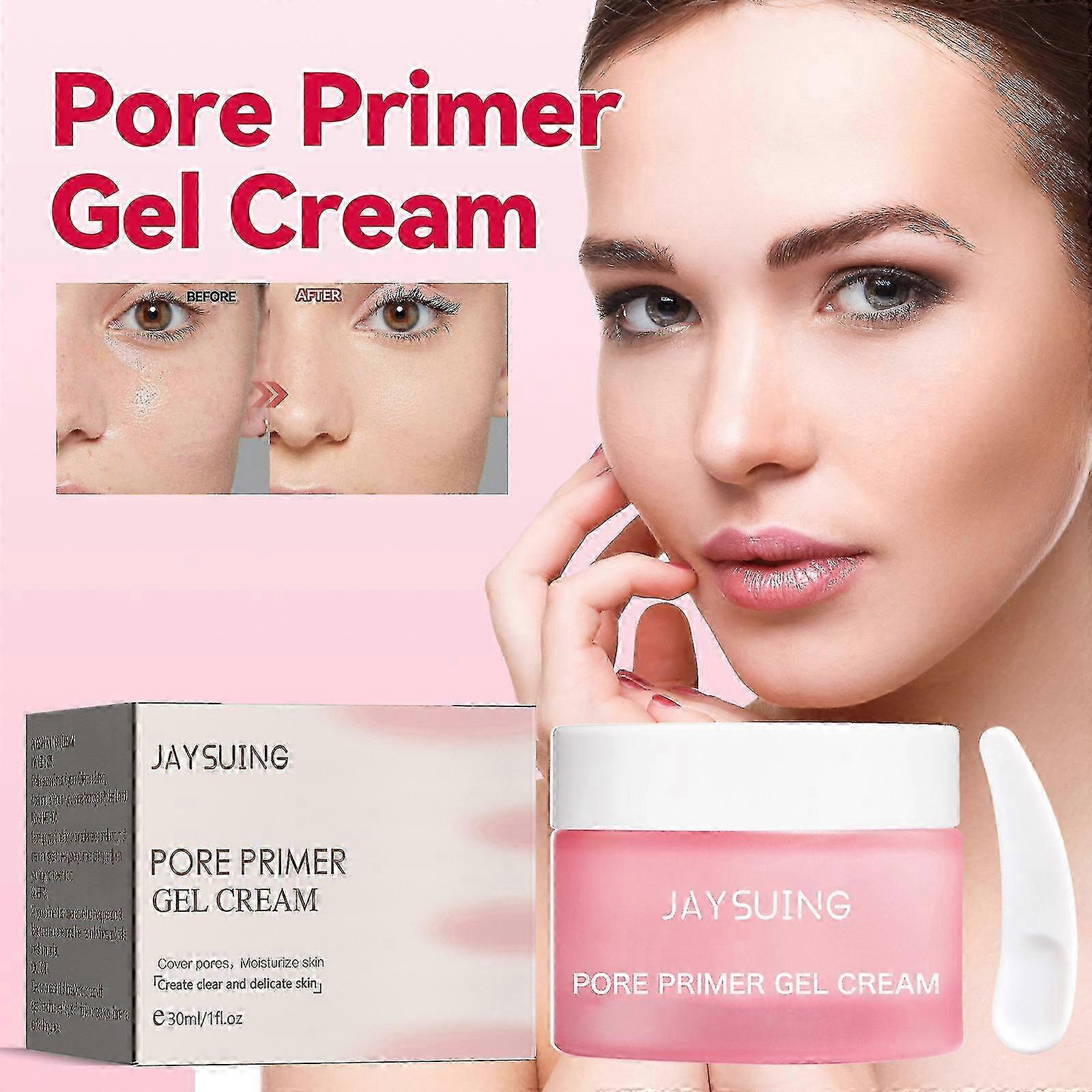 Jaysuing Facial Pore Primer Firms Pores And Smoothes Skin Easy To Apply Lightweight And Translucent Coverage Skin Care Foundation And Concealer -57439