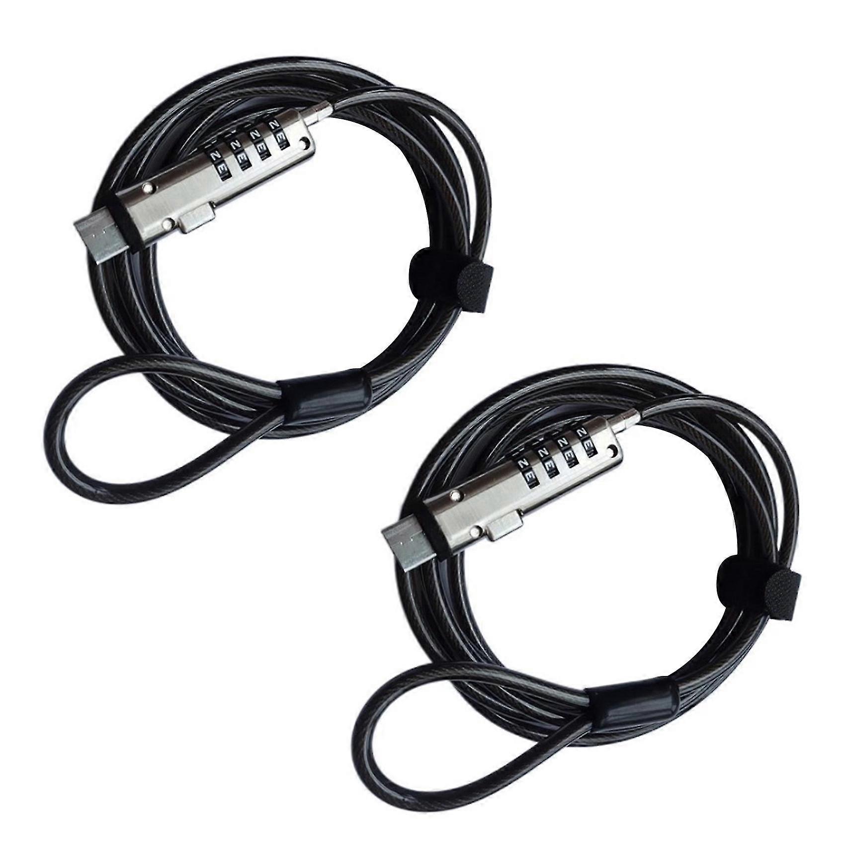 2x Security Usb Password Anti-theft Lock, Used For Anti Theft Function On Laptop, Tablet, Projector