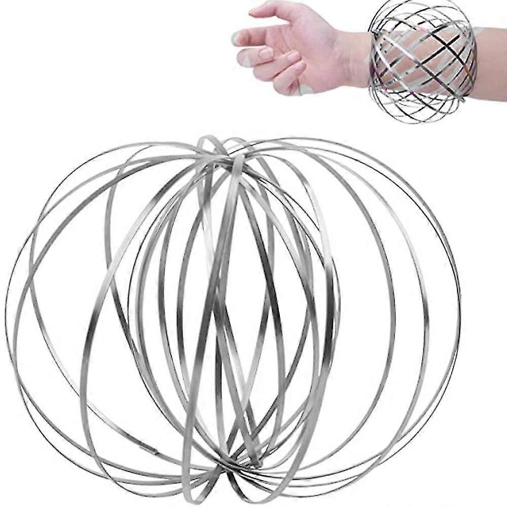 1 Stück Edelstahl Arm Ring Spielzeug 3D Magic Flow Ring Interactive