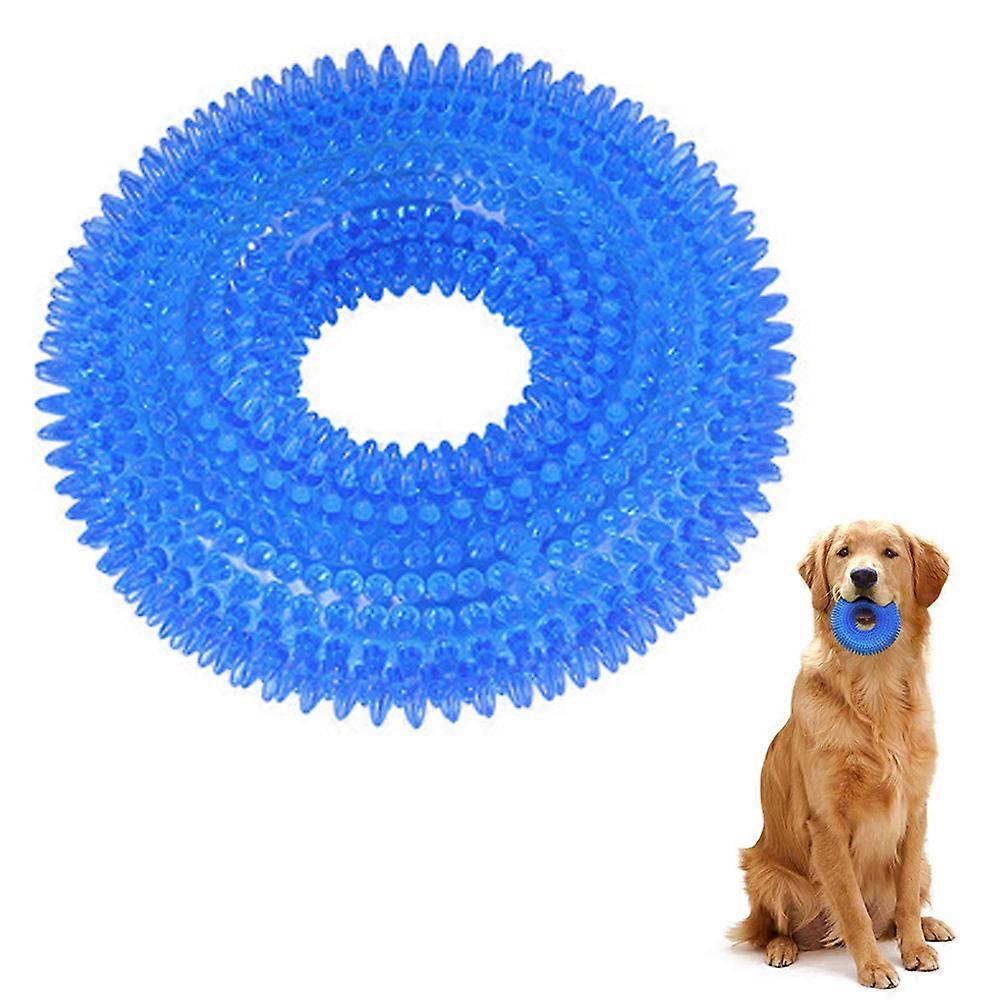 Funny Pet Dog Cat Thorn Circle Ring Squeak Chew Training Sound