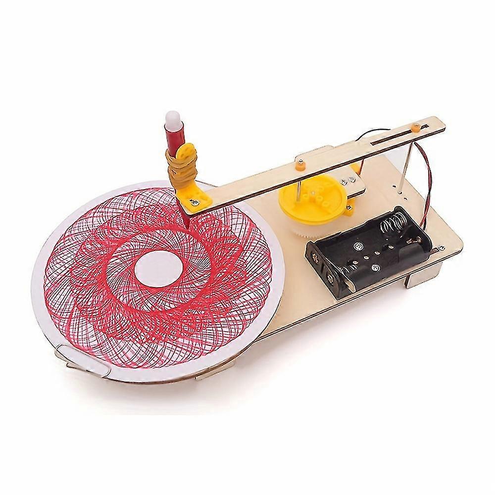 Kids Diy Automatic Plotter Wooden Science Experiment Model Stem Kit Project Educational Toys For Boys & Girls