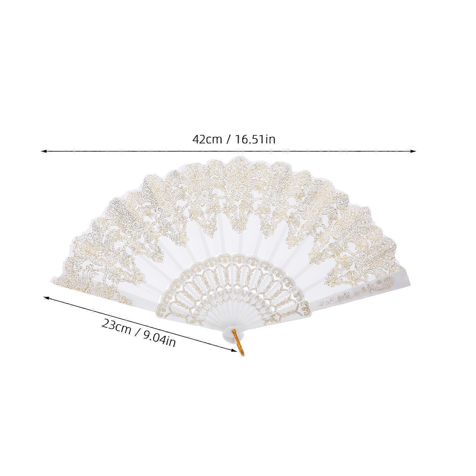 2st Ancient Style Folding Fans Handhållna Fans Retro Fans För Bröllop Dans