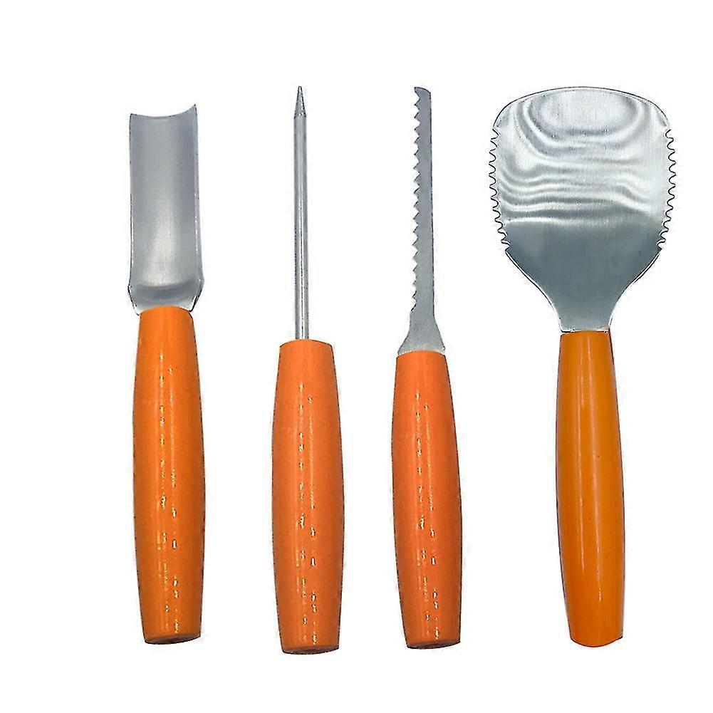 4pcs zucca intaglio strumento set halloween zucca intaglio kit coltello da intaglio