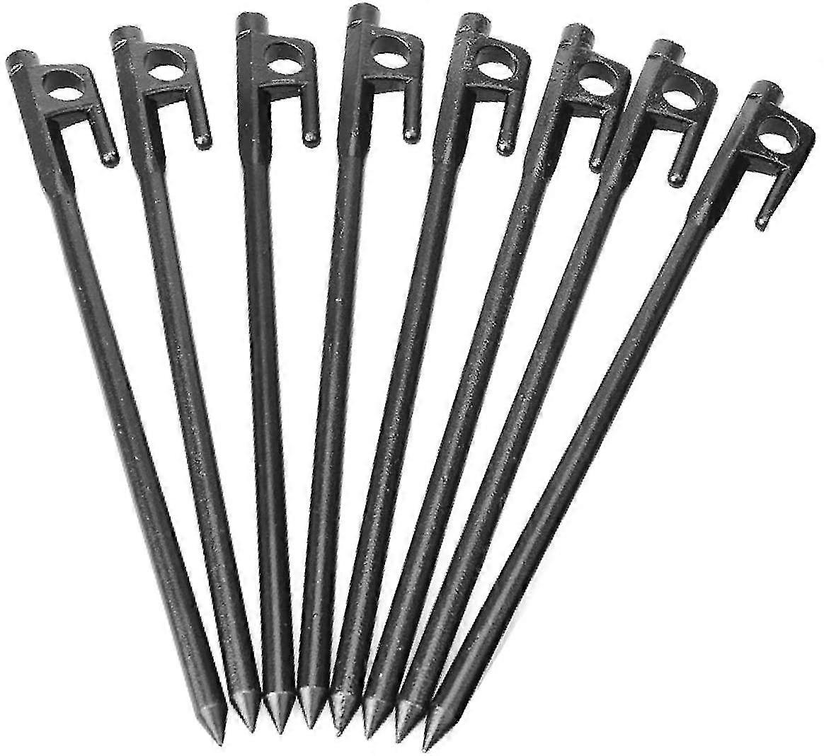 אוהל יתדות קרקע יתדות מחנאות כבד חובה רוקי יצוק יצוק יצוק ברזל 8 אינץ ' עם וו