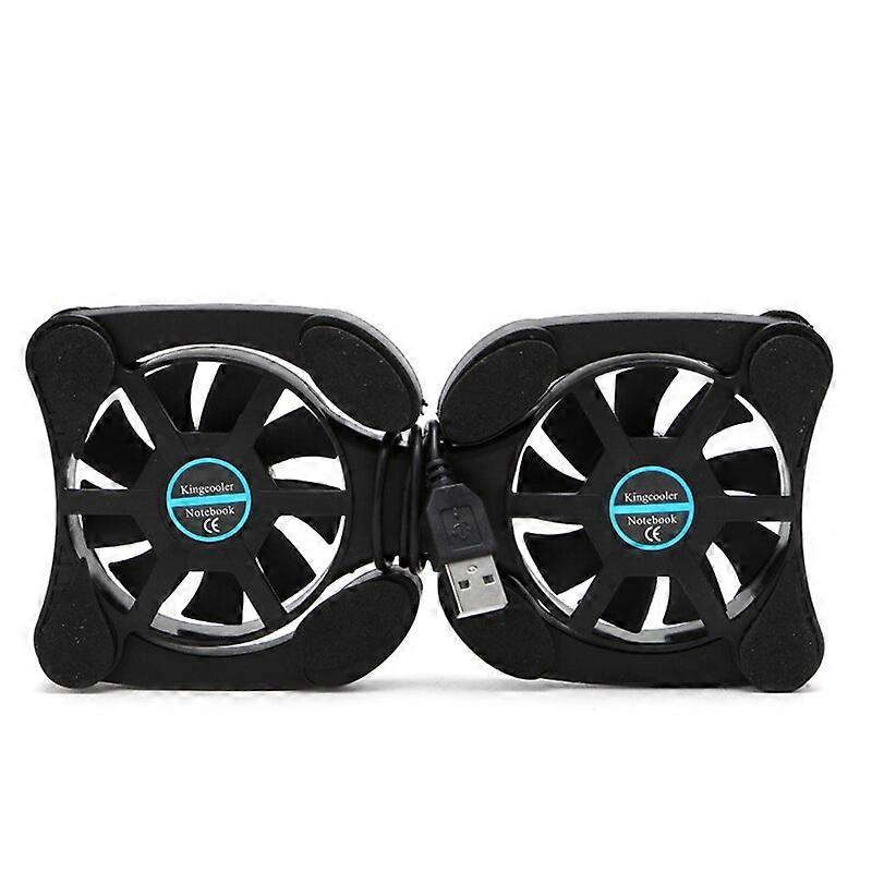 Foldable Cool Cooler Cooling USB Dual Fans Notebook Stand Fan Pad w/2 Fan for 14.1'' Laptop Notebook