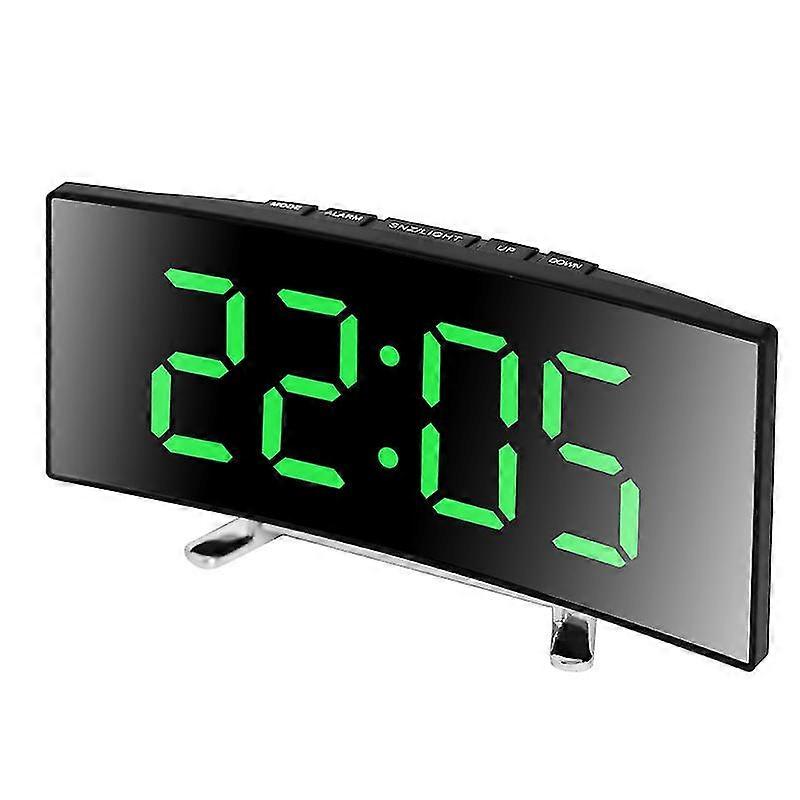 Led Digital Alarm Clock Mains Usb/battery Temperature Large Mirror Display