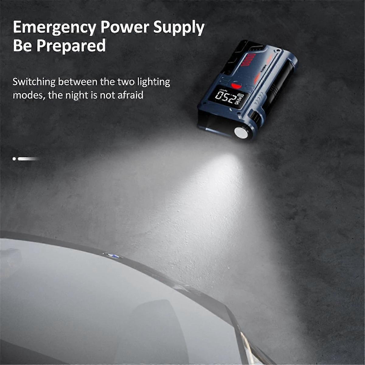 Auto-Luftpumpe 14,8 V Reifenfüller Auto-Notstrom-Starthilfe 10000 mAh Luftpumpe Batterie-Booster 4,0 L Gas