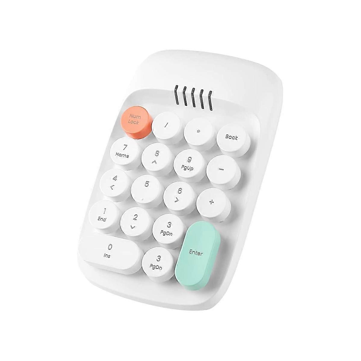Wireless Number Pad, Typewriter Retro Keypad, Numeric Keypads Numpad 18 Keys 2.4 GHz Bluetooth Mini