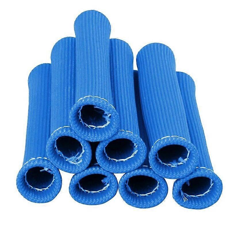 8 Pcs Car Accessories 1200 Titanium Spark Plug Wire Sleeve Boot Heat Shield Protector Cover BBC High Temperature Sheath