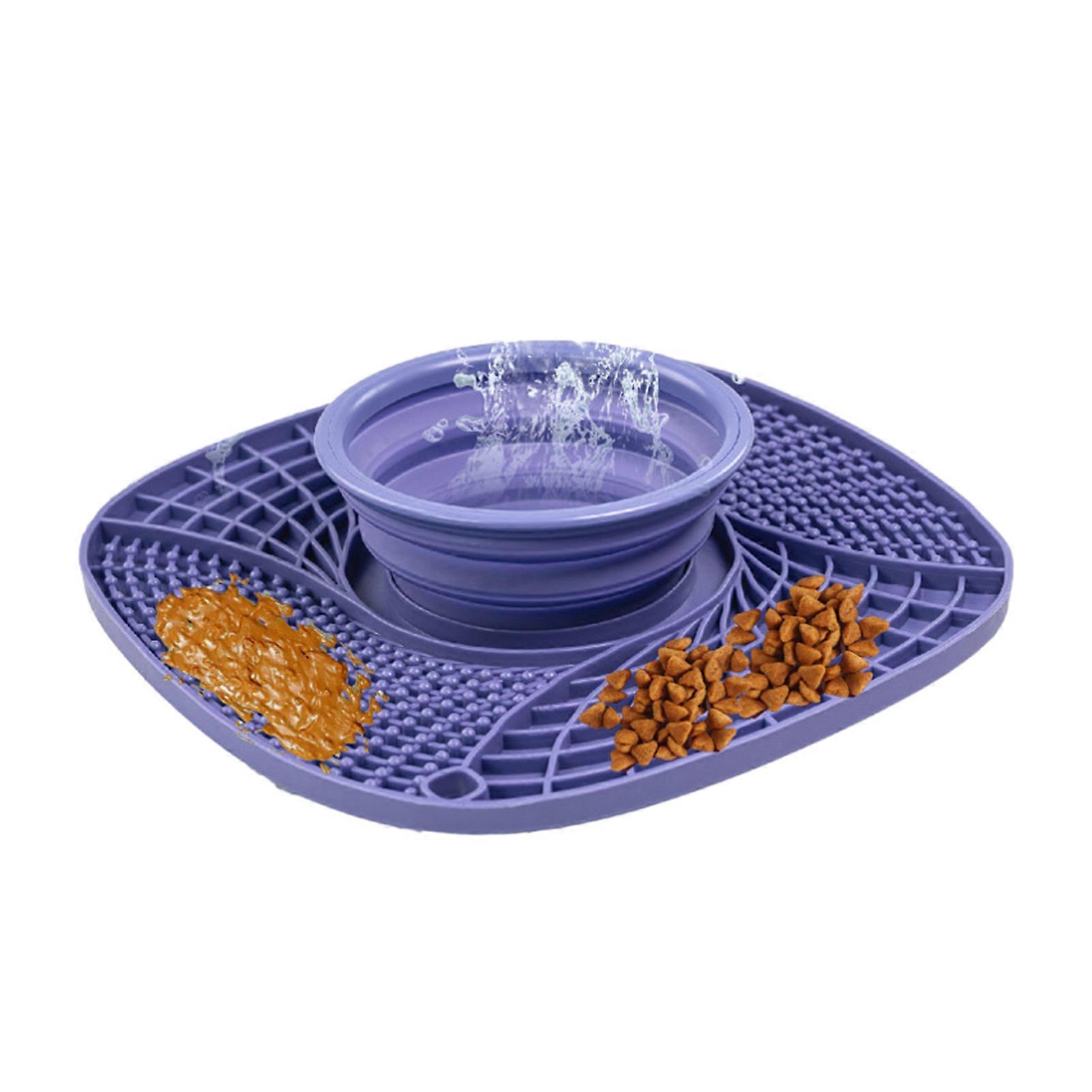 Foldable Pet Slows Feeder Bowls Lightweight Portable Dog Feeding Bowl for Puppy Kittens