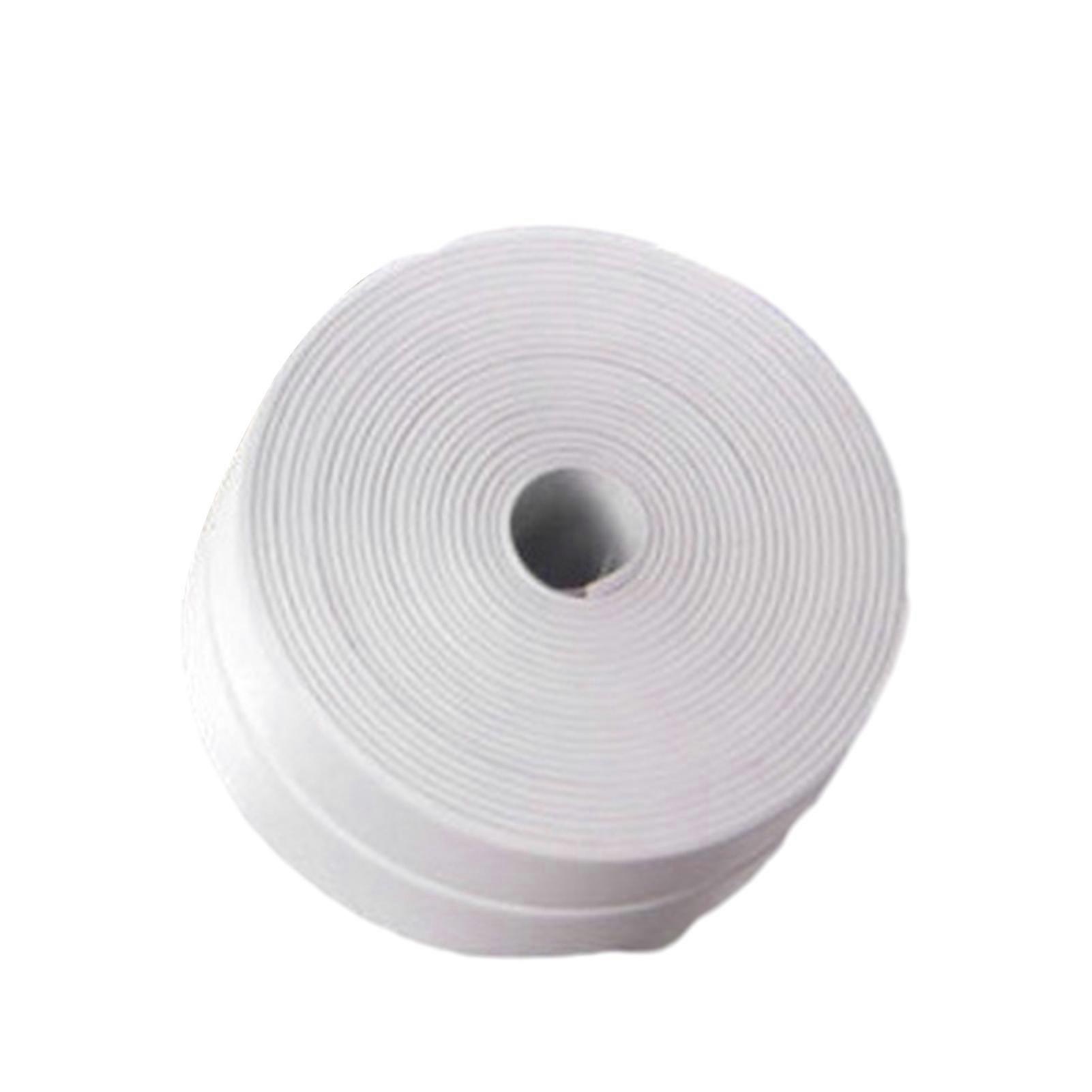 Self-Adhesive White Caulk Strip Mildew-Resistant Cuttable Tape for Home Bathroom