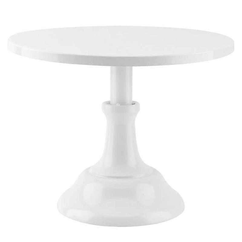 12 polegadas ferro redondo bolo stand bolo placa pedestal sobremesa titular festa de aniversário 8,66 polegadas h