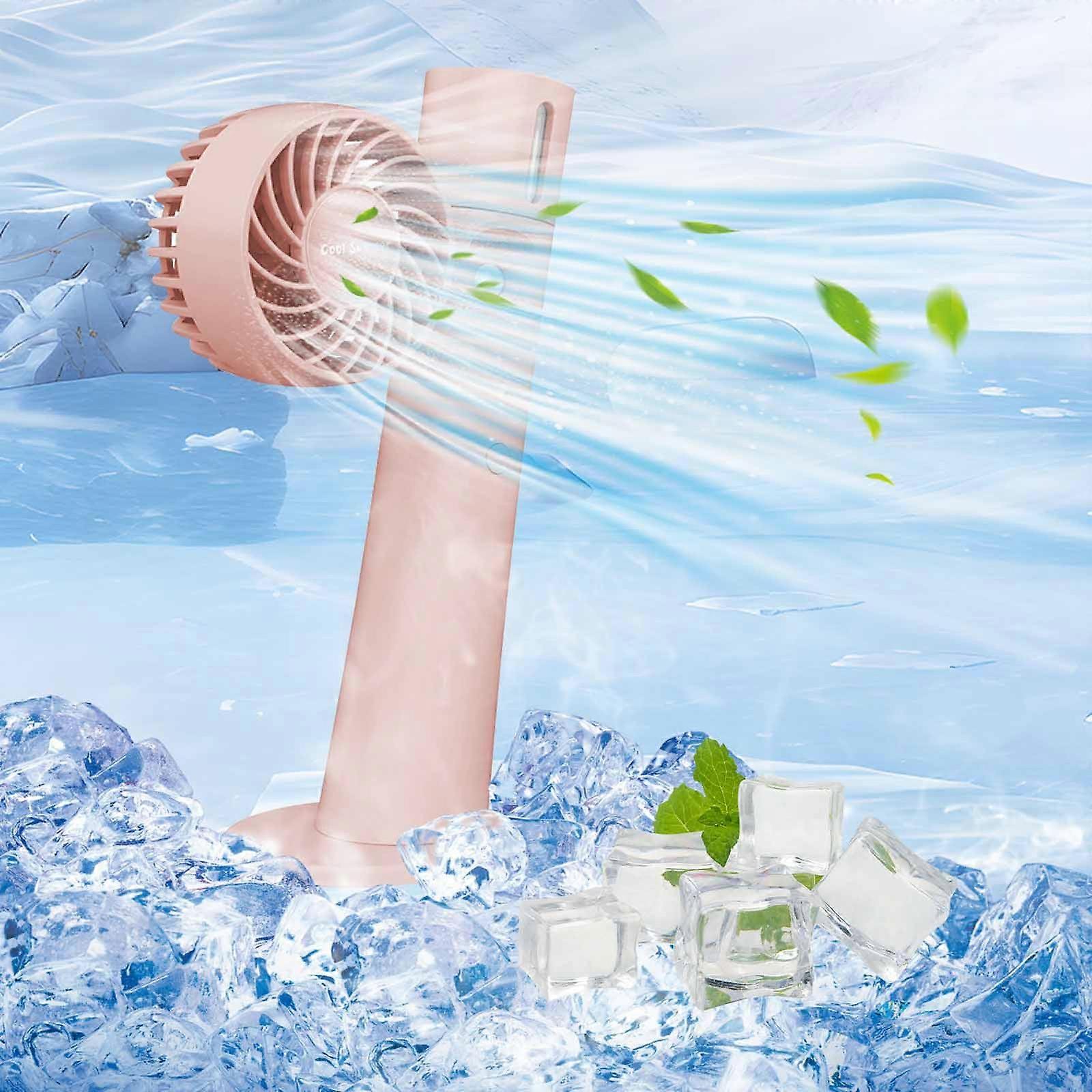 Mini Handheld Small Fan USB Charging Portable Quiet Dormitory Desktop Small Water Replenishing Spray Fan Flye3606