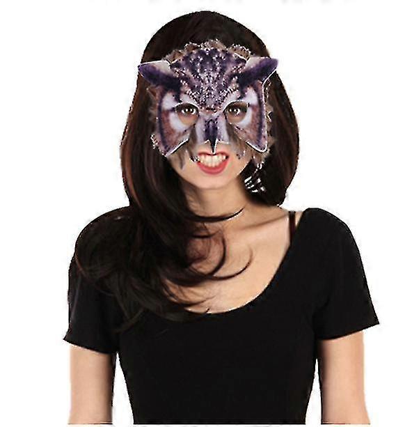 フクロウマスクイースターパーティーマスカレード装飾小道具ハロウィーンハーフフェイスアニマルマスクの装飾