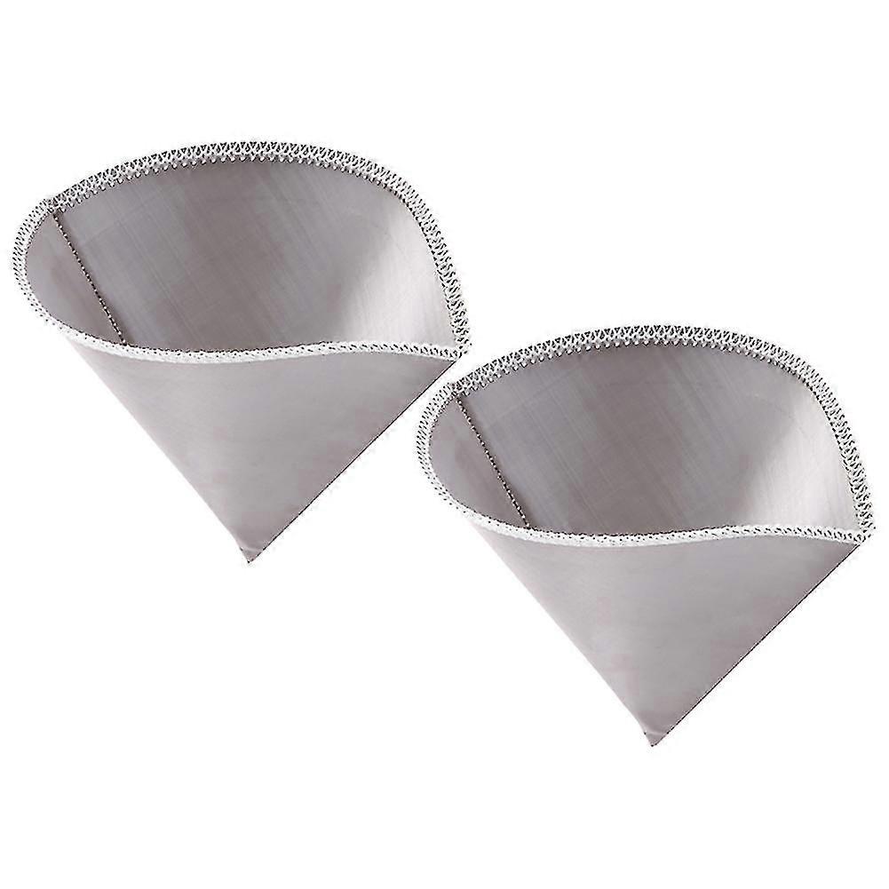 2pcs Stainless Steel Cone Filter 2 To 3 Cup Coffee Drip Filter