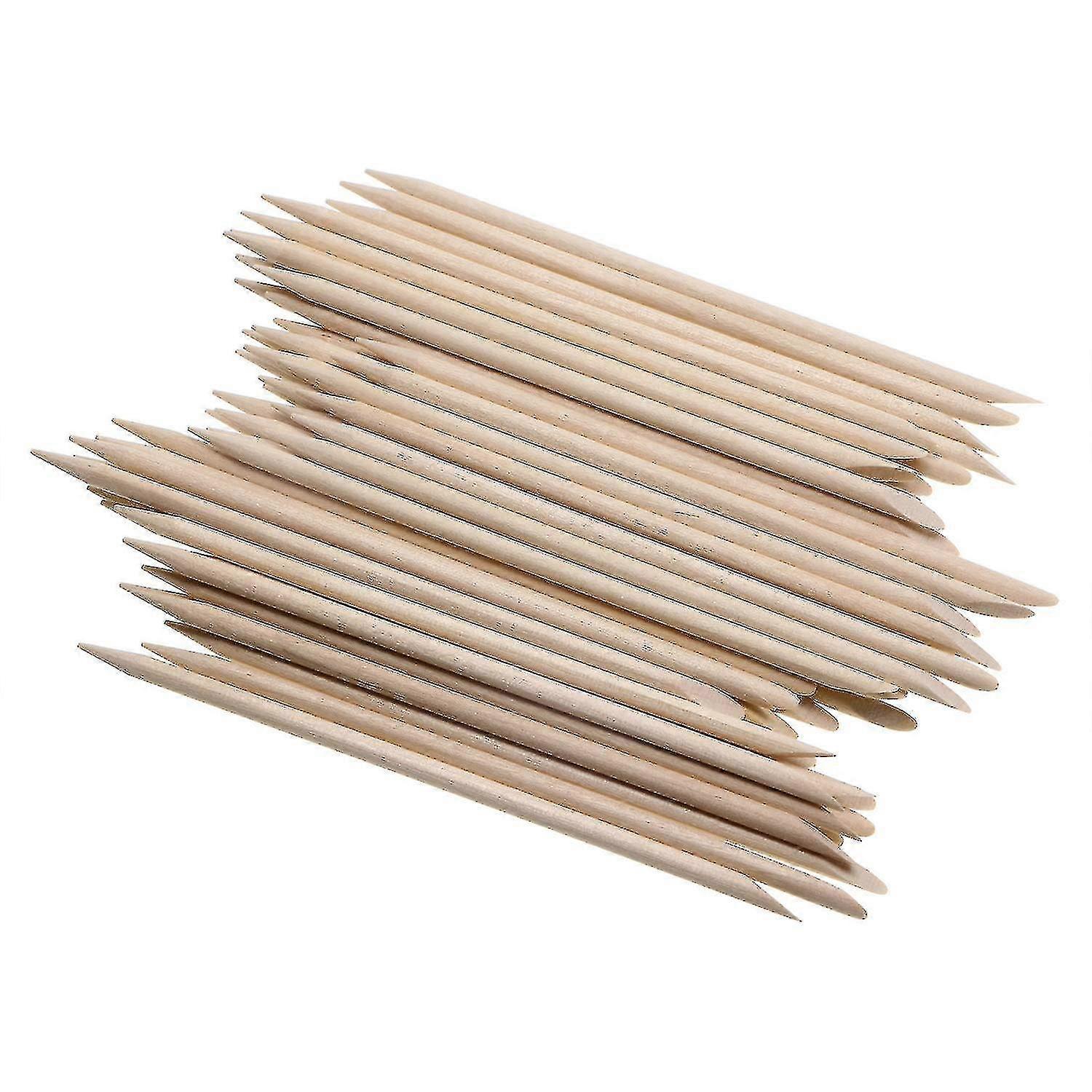 100 Pcs wood nail sticks double sided multi functional cuticle pusher remov z66497