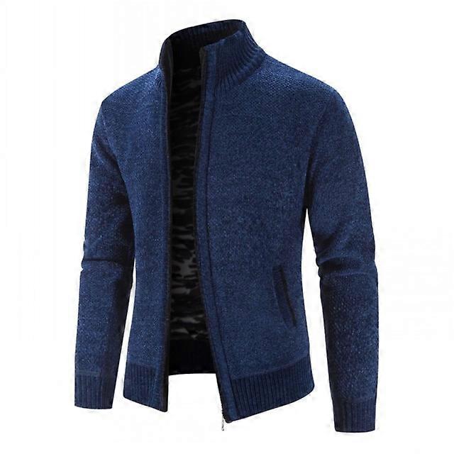 Men Knitted Sweater Solid Cardigan Jackets