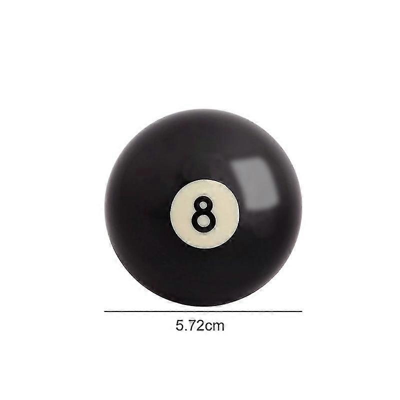 1 adet Bilardo Cue Topu 52.5 / 57.2 Mm Standart Düzenli Siyah 8 Top Snooker Eğitimi Değiştirme Uygulama Bilardo Reçineden Yapılmış