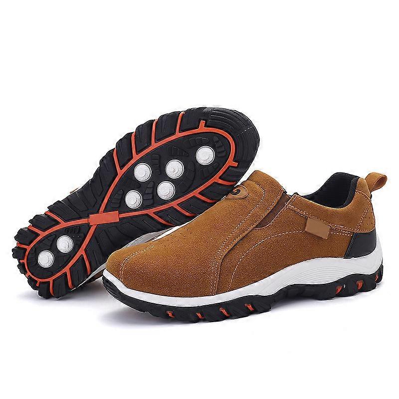 Erkek Slip-On Yürüyüş Ayakkabıları Casual Breathable Anti Slip Ayakkabı Kauçuk Tabanlı Şık