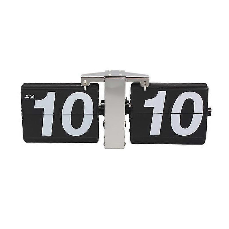 Brief Stylish Big Character Automatic Flip Clock Classic Home Office Furnishings Clock