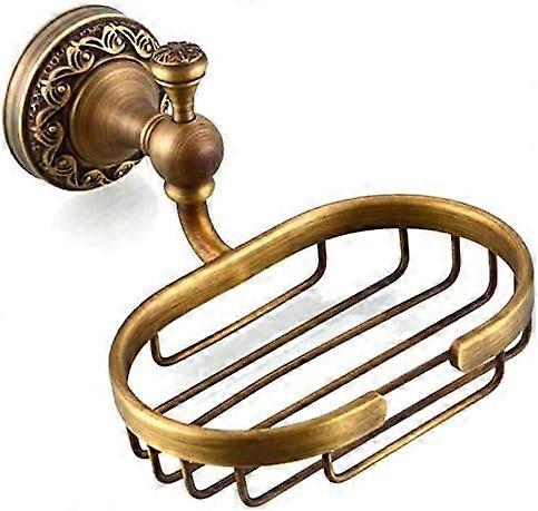 Retro Antique Brass Wall Mounted Soap Dish for Bathroom