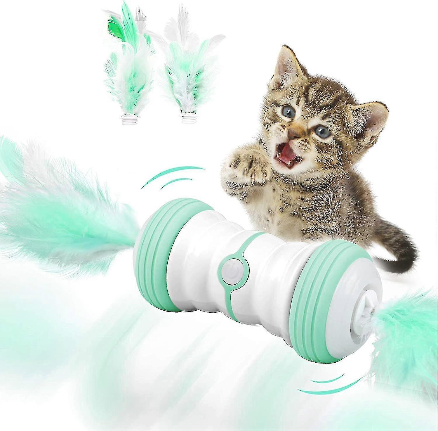 Interactive Cat Toys For Indoor Cats, Electronic Cat Toy With Usb Rechargeable, Robotic Cat Feather Toy For Cats/kitten Exercise