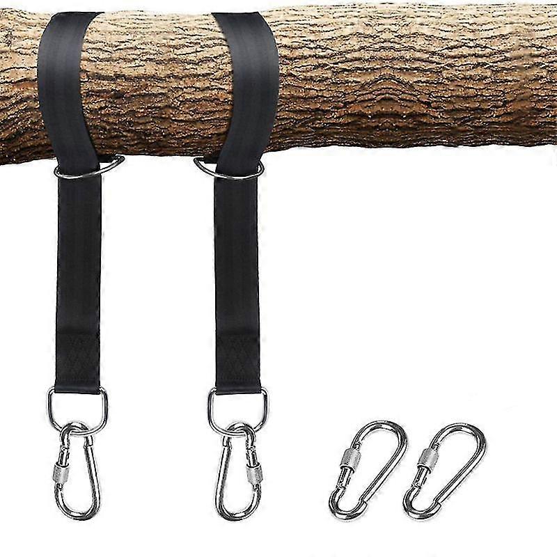 Tree Swing Straps Hanging Kit, Outdoor 5/10ft Swing Straps, Heavy Duty Lock Carabiners And D-ring, Easy To Install For Swing And Hammock Holds To 1100