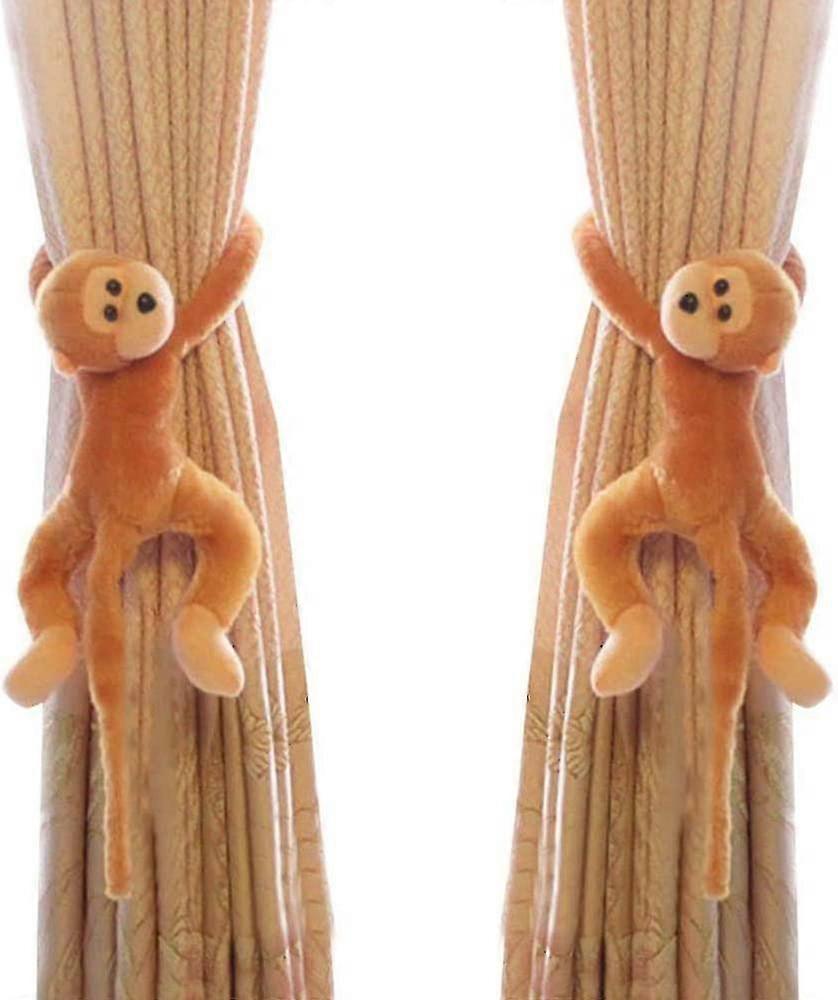 1 Pair Curtain Tieback Hooks Monkey Curtain Clips Rope Animal Curtain Accessory Holder Decorative Curtain Holdback