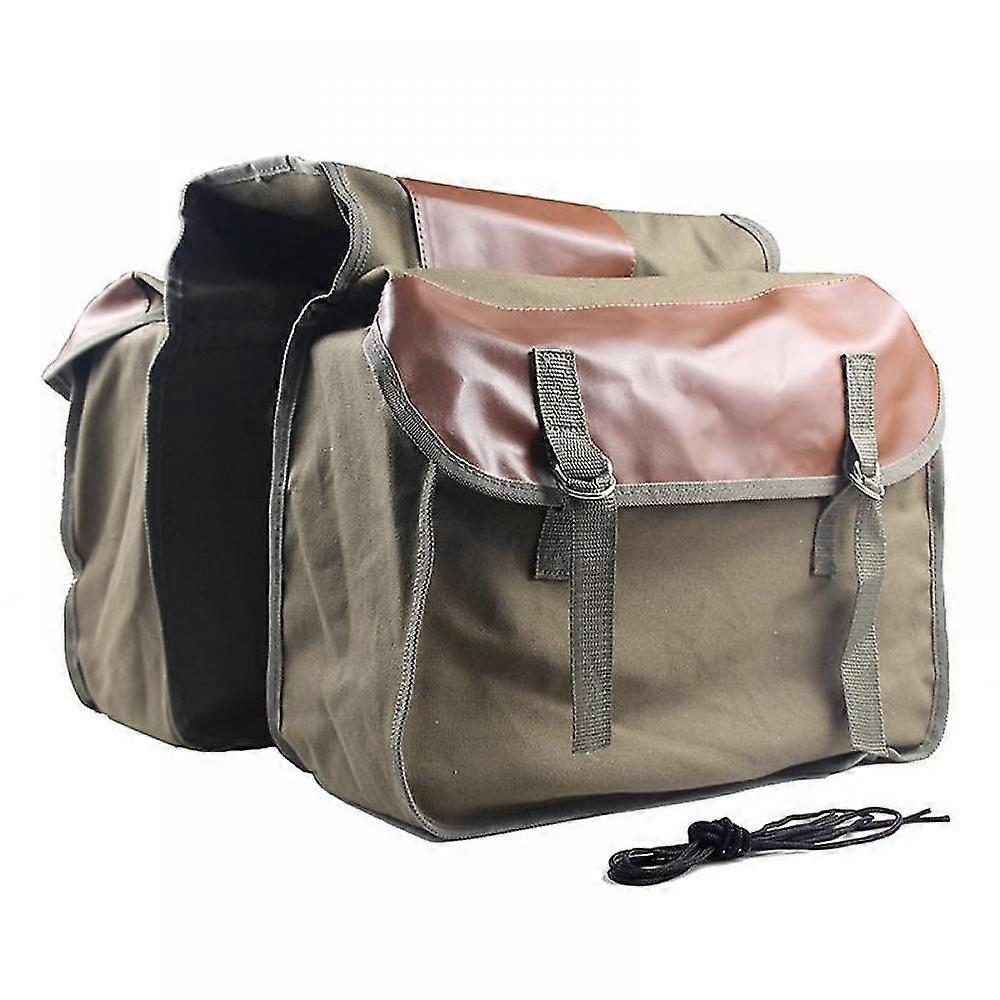 1pc Canvas Motorcycle Saddle Bag Equine Back Pack Seat