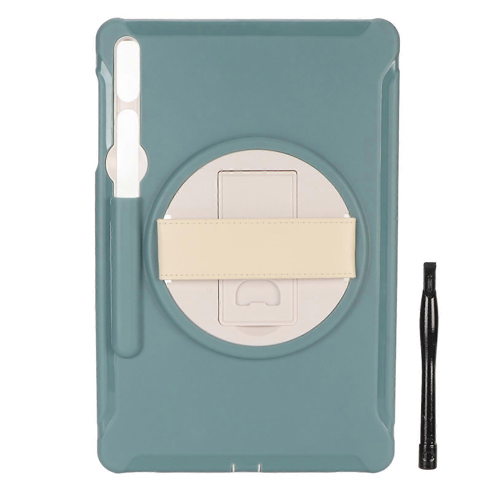 Tablet-Schutzhülle für Galaxy Three Layer Rugged Drop-Schutz Tablet-Hülle mit Handschlaufe Ständer für Galaxy Tab S9+X810 S7+ S7FE S8+ Emerald