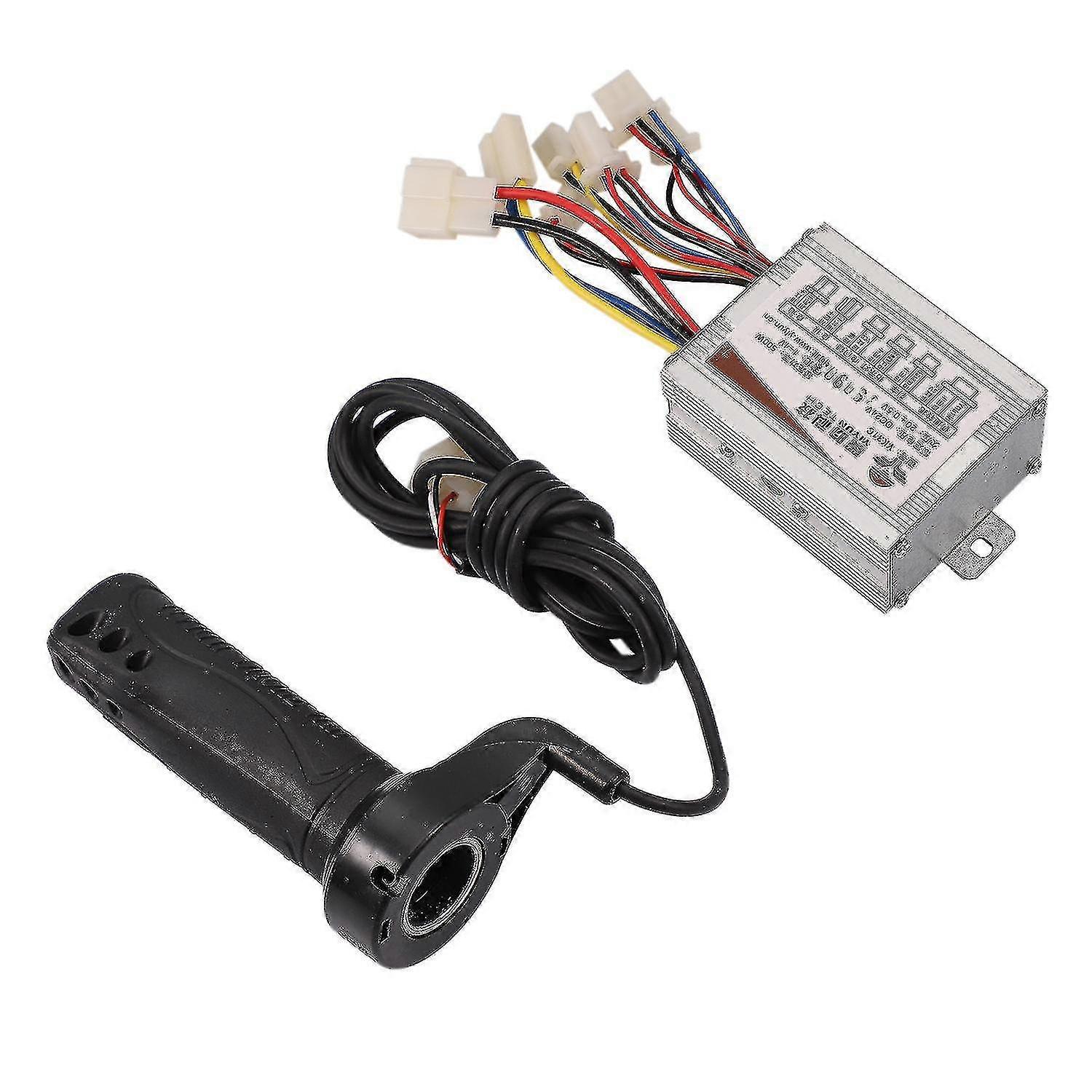 24v 500w Dc Electric Bike Motor Brushed Controller Box With Brush Controller Long Line Turn Handleb-e