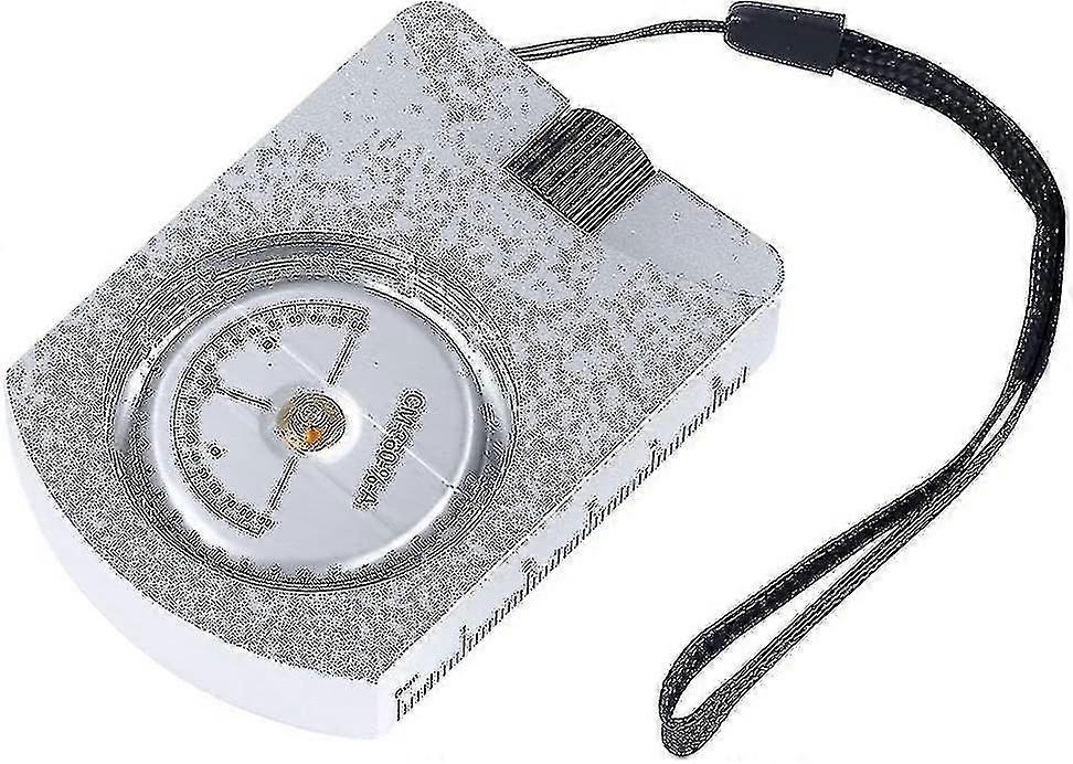 Portable Compact Professional Aluminum Inclinometer Compatible with Measuring Height, Slope, Angle, Accurate Altimeter In Silver