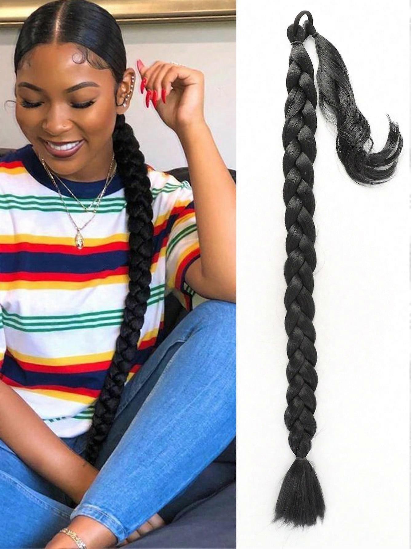 تمديد ذيل حصان طويل مع ربطة شعر التفاف مستقيمة حول ملحقات الشعر ذيل حصان قطعة شعر اصطناعية طبيعية ناعمة للنساء