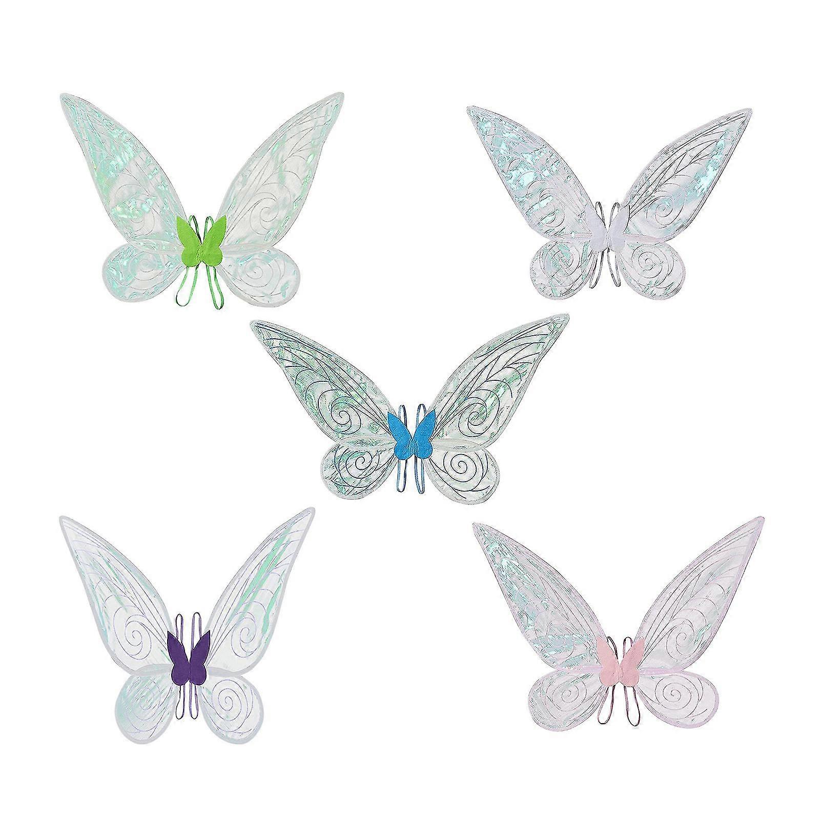 Fairy Wings For Girls – Butterfly Wings Dress Up Costume, Sheer Yarn Wings For Halloween & Role Play (Type 6)