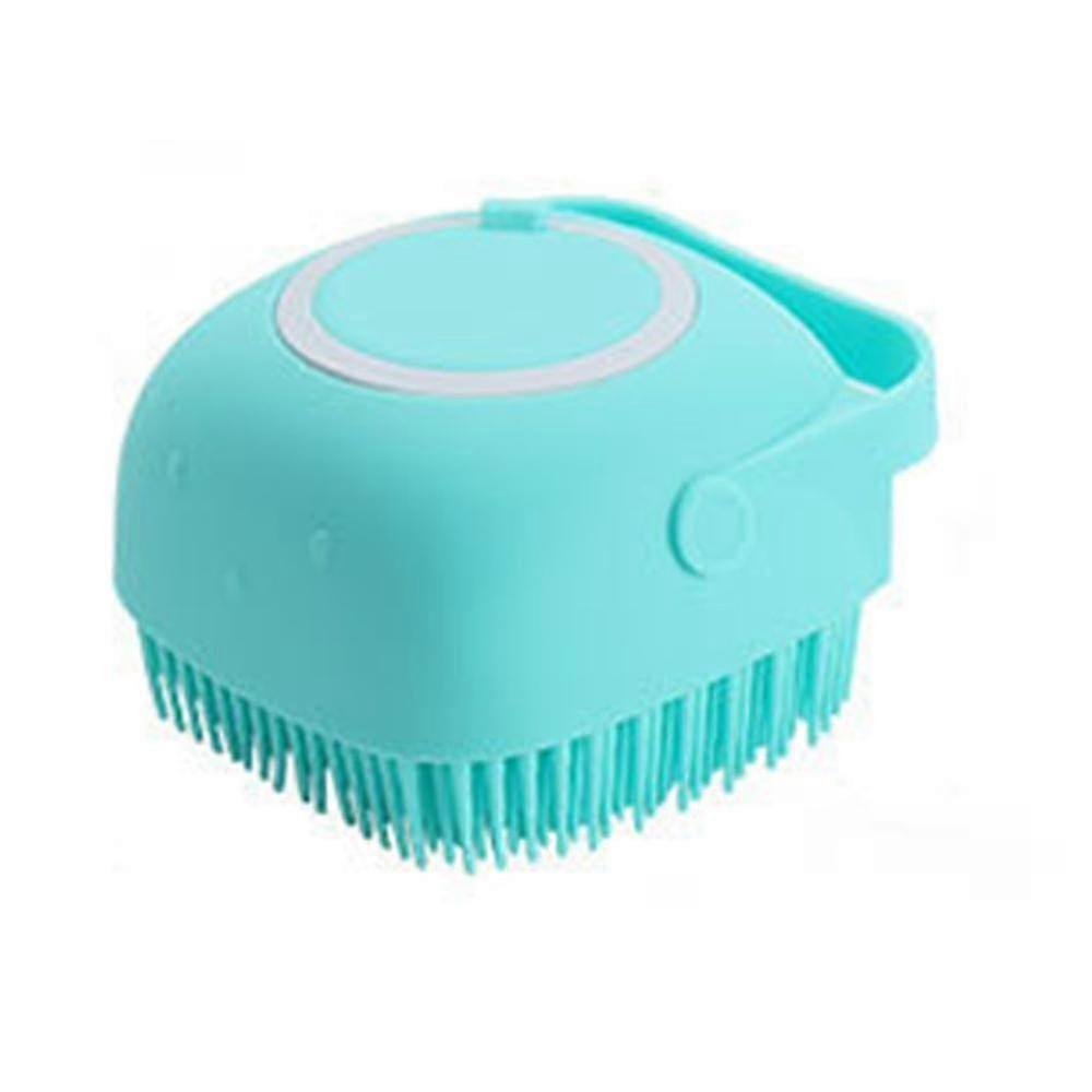 犬バスブラシ、ペットマッサージブラシシャンプーディスペンサー、ソフトシリコンブラシ