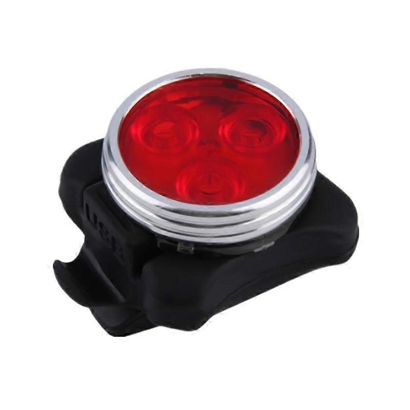 USB rechargeable LED bike light with 4 steady/flash modes (red light)
