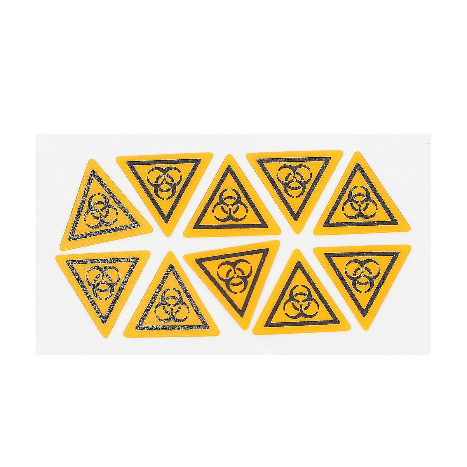 10pcs Caution Infection Sign Sticker Laboratory Biosafety Warning Label Decals