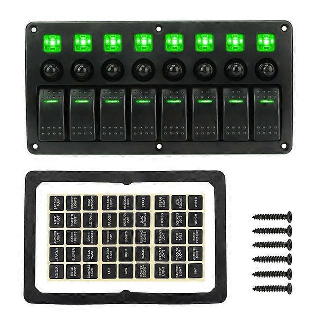 24V 12V Switch Panel 8 Buttons Car Lights Toggle Breaker Fuse Case Indicator Caravan Accessories For Boat Truck Trailer Marine