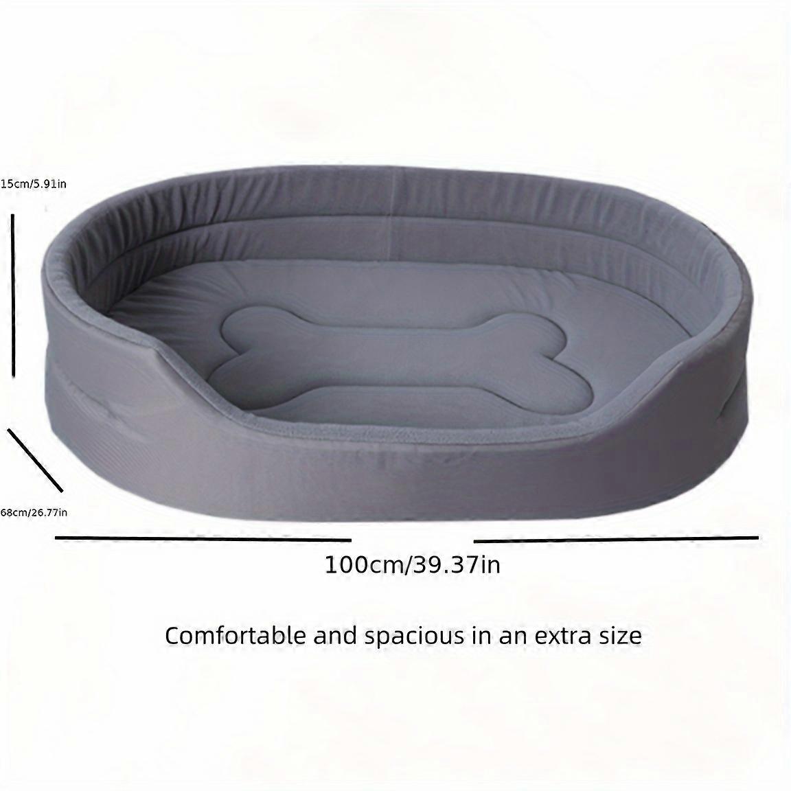 Comfy Dog Bed, Bite Resistant Waterproof Dog Nest With High Windproof Fence, Soft Dog Bed Calming Pet Cuddle With Thickened Cushion