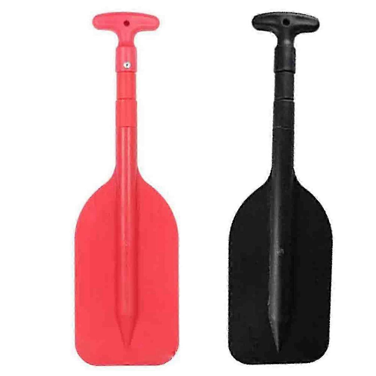2pcs Inflatable Boat Paddle Retractable Inflatable Paddle With T-handle Accessory Small Raft Aluminum Shaft