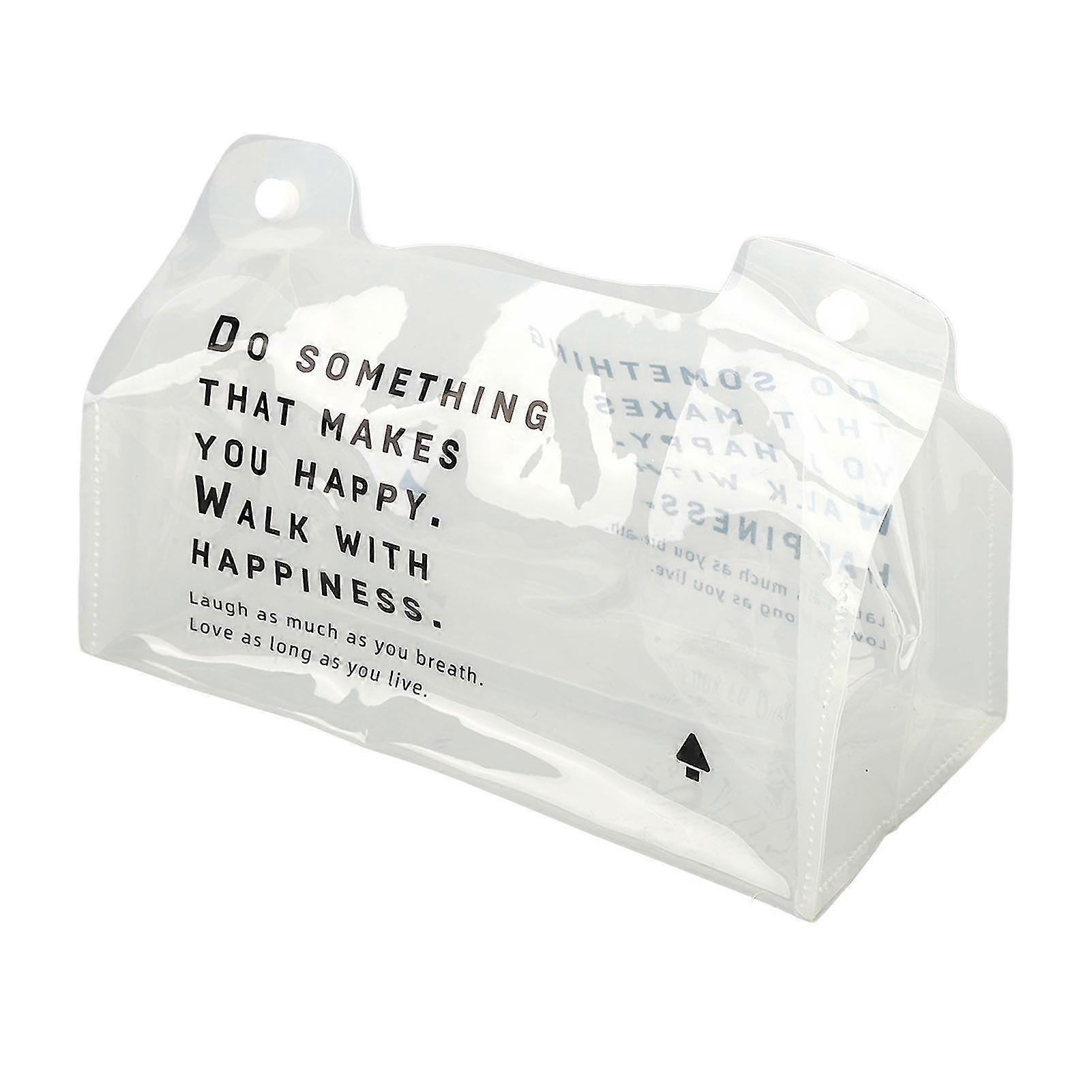 Waterproof Transparent Foldable Tissue Box Holder for Car Bathroom Office