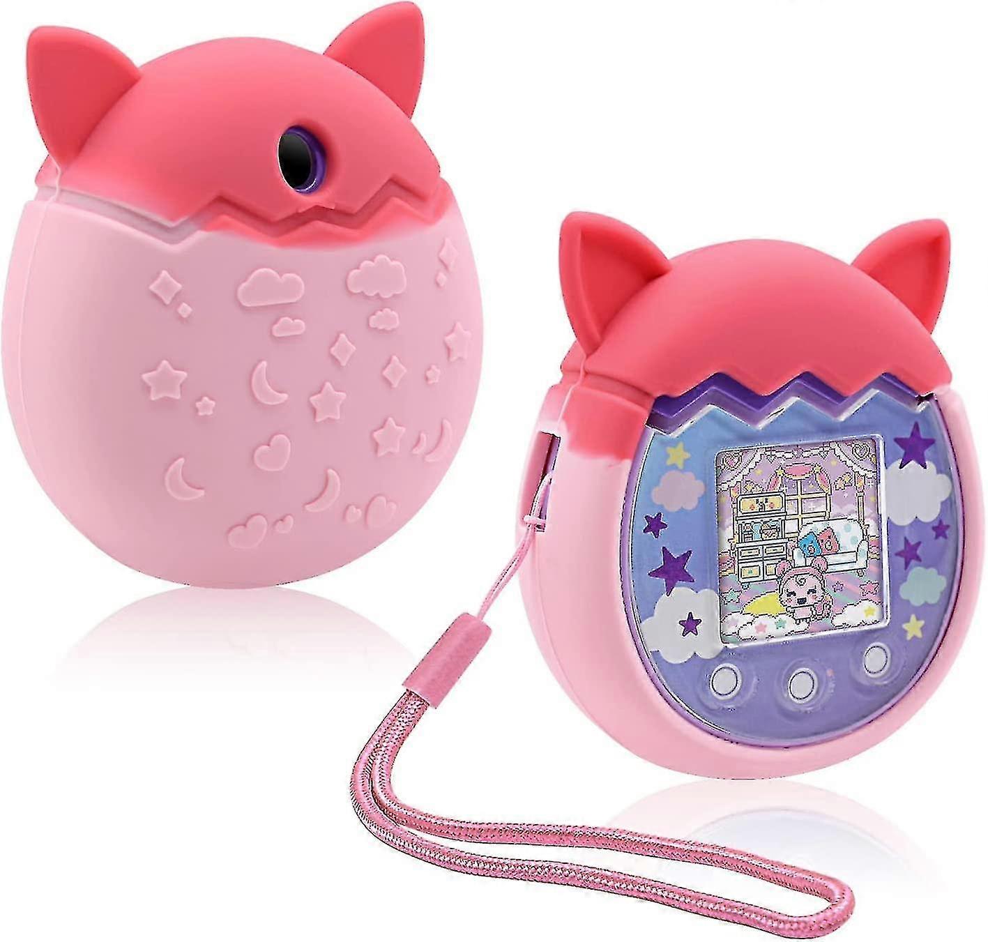 Silicone Case Compatible Tamagotchi Pix Virtual Pet Game Machine, Protective Cover For Tamagotchi Pix With Strap