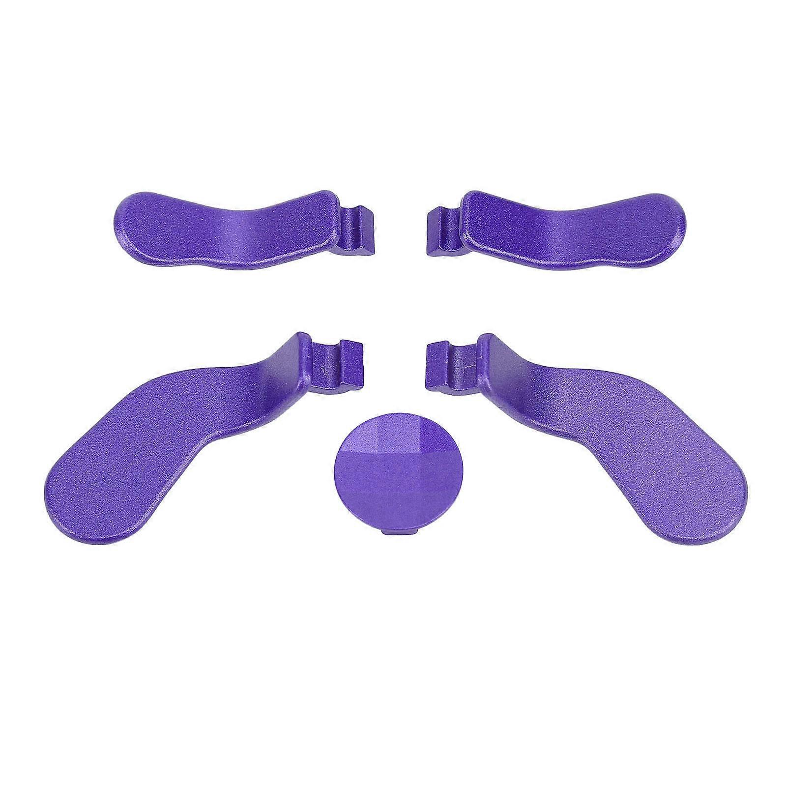 Paddle per controller di gioco 4 levette in acciaio inossidabile e 1 pad direzionale di ricambio per Elite Series 2 Dark Purple