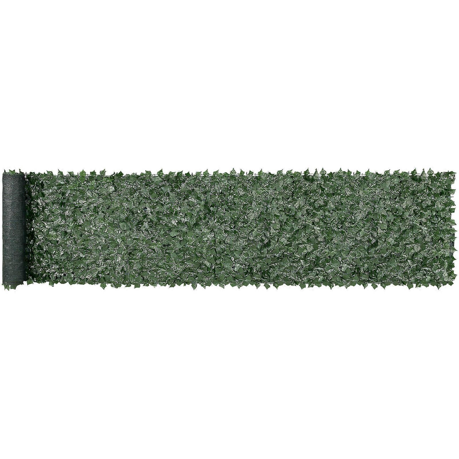 Ivy Privacy Fence, 39 x 198in Artificial Green Wall Screen, Greenery Ivy Fence with Mesh Cloth Backing and Strengthened Joint