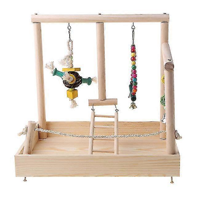 Bird Parrot Swing Climbing Ladder Desktop D Toy Und Perch Platform Bird Ca Grinding S Chew Toys