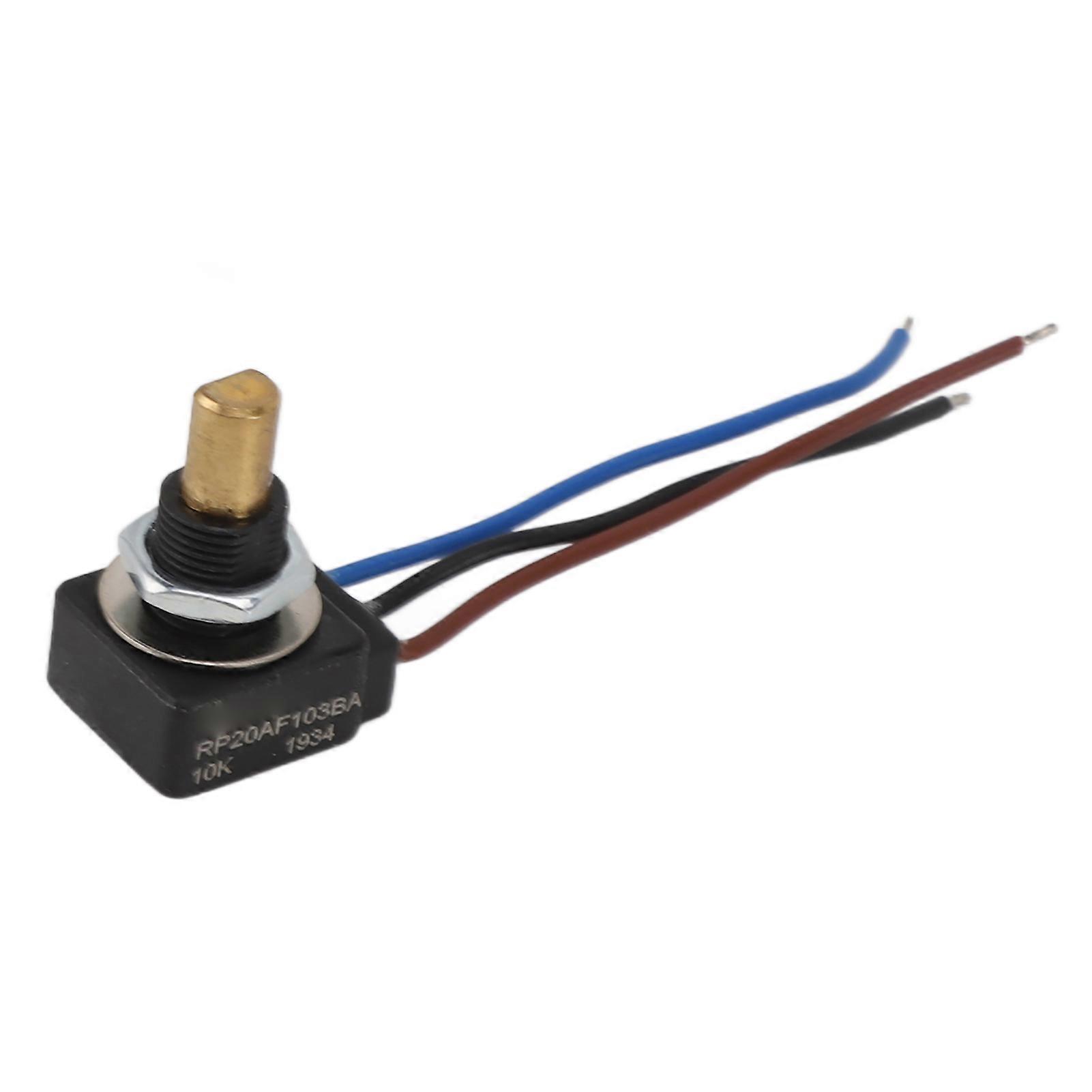 Rotary Potentiometer with Connector Wire 10K Ohm Linear Taper Adjustable Resistance 3 Pin Potentiometer ABS Copper IP65