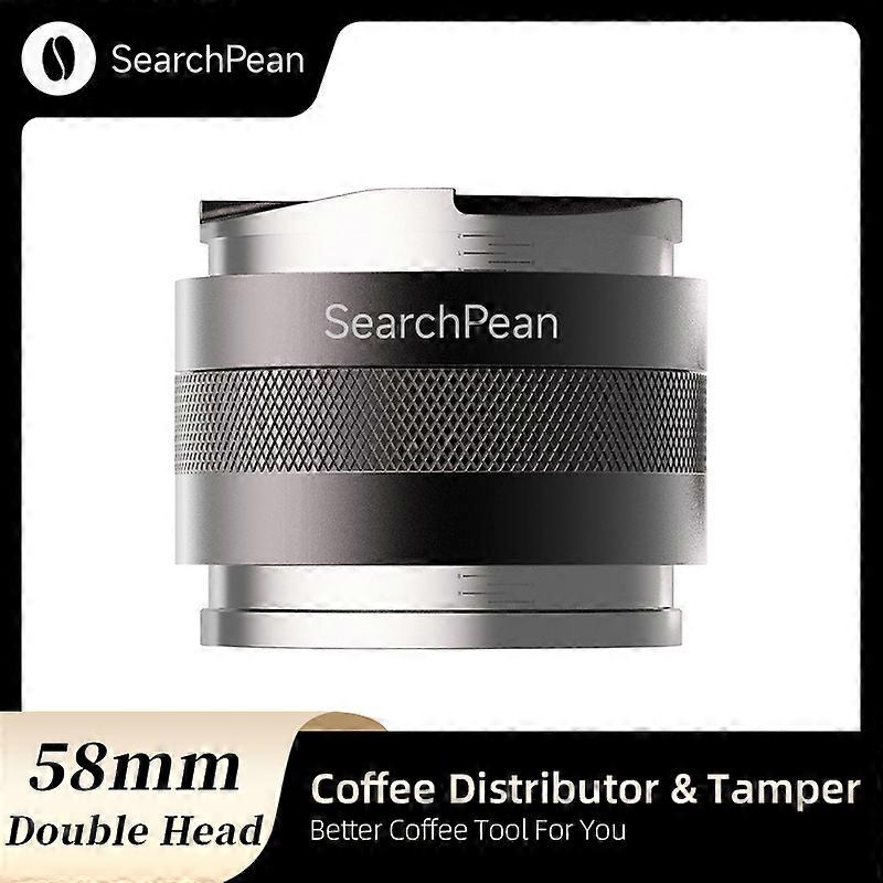 SearchPean 58mm Espresso Tamper & Coffee Distributor 2 in 1 Double Sided Adjustable Depth Espresso Distri Espresso Accessories